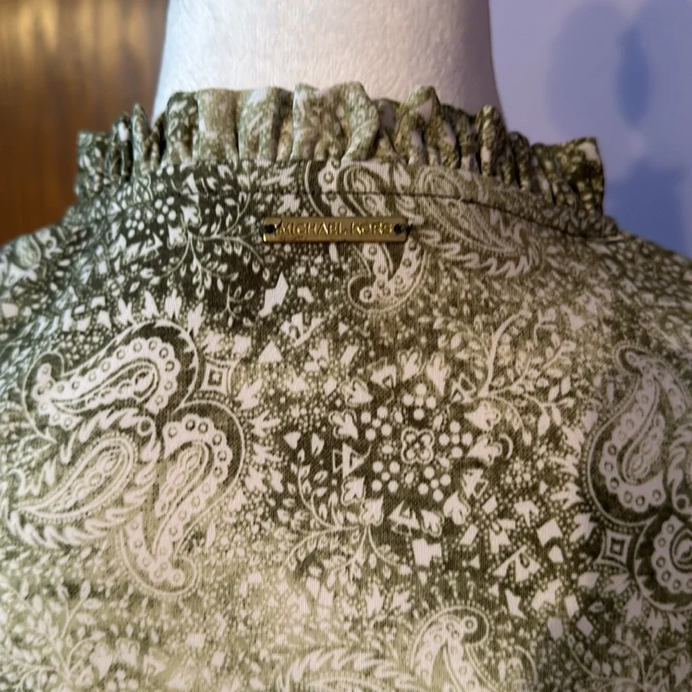 Michael by Michael Kors size small green and white dress.